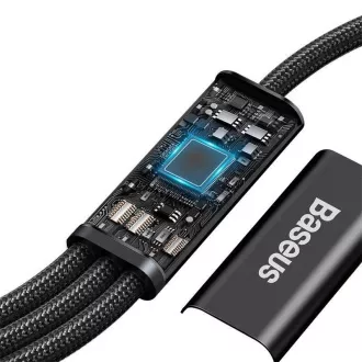 Baseus Rapid Series nabíjací / dátový kábel 3v1 Type-C/ (Micro USB + Lightning PD 20W + USB-C) 1.5m čierna