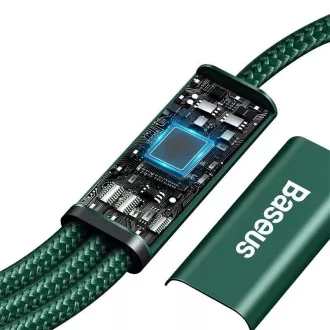 Baseus Rapid Series nabíjací / dátový kábel 3v1 Type-C/ (Micro USB + Lightning PD 20W + USB-C) 1.5m zelená