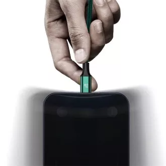Baseus Rapid Series nabíjací / dátový kábel 3v1 Type-C/ (Micro USB + Lightning PD 20W + USB-C) 1.5m zelená