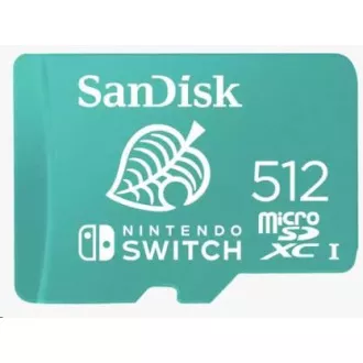 SanDisk MicroSDXC karta 512GB pre Nintendo Switch (R:100/W:90 MB/s, UHS-I, V30, U3, C10, A1) licensed Product, Super Mario