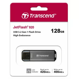 TRANSCEND Flash Disk 128GB JetFlash®920, TLC, USB 3.2 (R:420/W:400 MB/s) čierny
