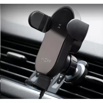 FIXED držiak do auta Matic s rýchlym bezdrôtovým nabíjaním, 15W, USB-C, čierna