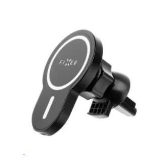 FIXED držiak do auta MagClick s bezdrôtovým nabíjaním, 15W, USB-C, čierna