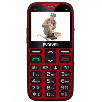 EVOLVEO EasyPhone XG, mobilný telefón pre seniorov s nabíjacím stojanom, červená