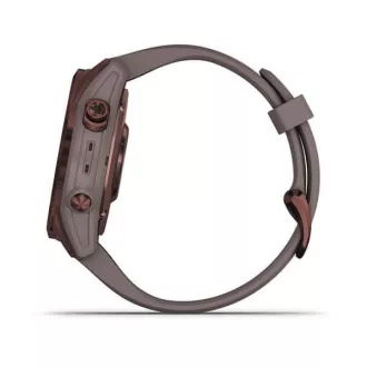 Garmin fenix 7S PRO Sapphire Solar, Titan Dark Bronze/ Gray Silicone Band