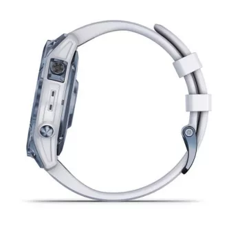 Garmin fenix 7 Sapphire Solar, Titan Blue/ White Silicone Band Garmin fenix 7 Sapphire Solar, Titan Blue/ White Silicone Band