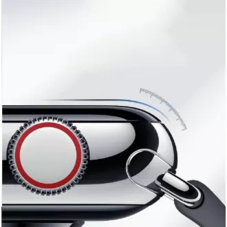 COTEetCI 4D sklo s celoplošným lepením s čiernym lemom pre Apple watch 41 mm