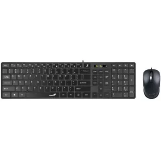 GENIUS set klávesnica + myš Slimstar C126/ Drôtový set/ USB/ čierna/ CZ+SK layout