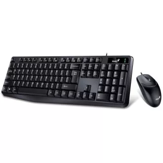 GENIUS set klávesnica+myš KM-170/ Drôtový set/ USB/ čierna/ CZ+SK layout