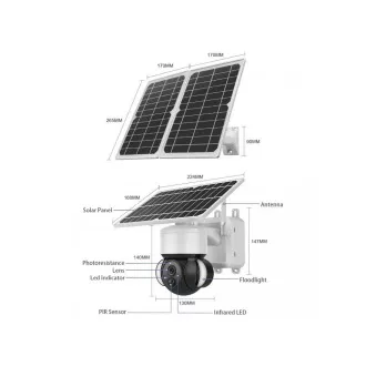 Viking solárna outdoorová HD kamera HDs02 4G, biela Viking solárna outdoorová HD kamera HDs02 4G, biela