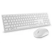 Dell Pre Wireless Keyboard and Mouse - KM5221W - US International (QWERTY) - White