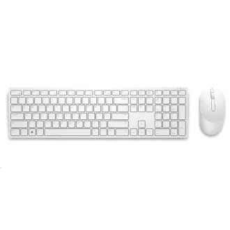 Dell Pre Wireless Keyboard and Mouse - KM5221W - US International (QWERTY) - White