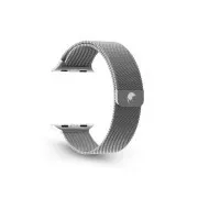 RhinoTech oceľový remienok milánsky ťah pre Apple Watch 42 / 44 / 45mm strieborný
