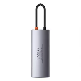 Baseus Metal Gleam Series 5v1 HUB Type-C (USB-C PD 100W, 3* USB 3.0, HDMI) sivá