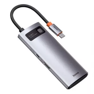 Baseus Metal Gleam Series 5v1 HUB Type-C (USB-C PD 100W, 3* USB 3.0, HDMI) sivá Baseus Metal Gleam Series 5v1 HUB Type-C (USB-C PD 100W, 3* USB 3.0, HDMI) sivá
