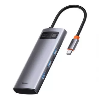 Baseus Metal Gleam Series 5v1 HUB Type-C (USB-C PD 100W, 3* USB 3.0, HDMI) sivá Baseus Metal Gleam Series 5v1 HUB Type-C (USB-C PD 100W, 3* USB 3.0, HDMI) sivá