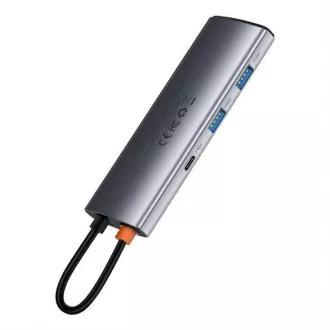 Baseus Metal Gleam Series 7v1 HUB Type-C sivá