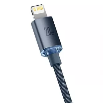 Baseus Crystal Shine Series nabíjací / dátový kábel USB-C / Lightning 20W 2m, čierna