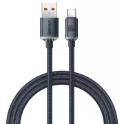 Baseus Crystal Shine Series nabíjací / dátový kábel USB-A / USB-C 100W 1, 2m, čierna