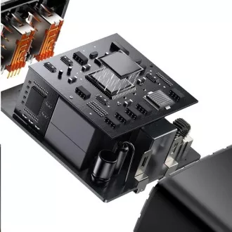 Baseus kompaktný rýchlonabíjací adaptér 2x USB-A, 1x Type-C 30W čierna