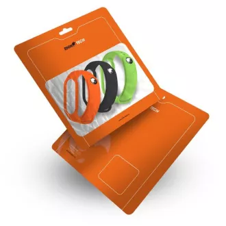 RhinoTech remienky pre Xiaomi Mi Band 3/4 (3-pack čierna, oranžová, zelená)