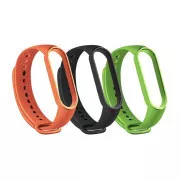 RhinoTech remienky pre Xiaomi Mi Band 6 (3-pack čierna, oranžová, zelená)