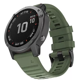 RhinoTech remienok pre Garmin QuickFit silikónový outdoor 26mm tmavo zelený