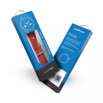 RhinoTech univerzálny remienok Genuine Leather Quick Release 18mm, červená RhinoTech univerzálny remienok Genuine Leather Quick Release 18mm, červená