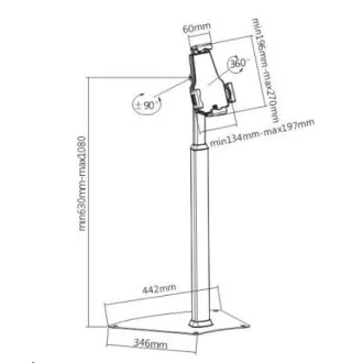 Stojan na tablety uzamykateľný Fiber Mounts TAGATA2