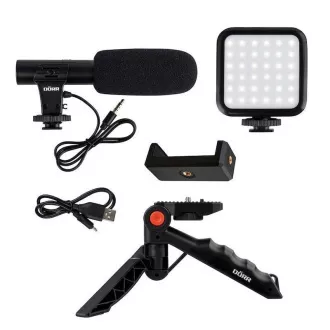 Doerr Vlogging Kit VL-5 Microphone videosvetlo pre SmartPhone