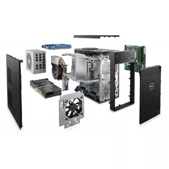 DELL PC Precision 3650/Xeon W-1370/16GB/512GB SSD + 1TB/Integrated/TPM/DVD RW/No Wifi/Kb/Mouse/460W/vPro/3Y ProSpt