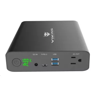 Viking powerbanka NF130W s výstupom 220 V, 64000 mAh, čierna