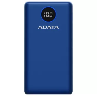 ADATA PowerBank P20000QCD - externá batéria pre mobil/tablet 20000mAh, 2, 1A, modrá (74Wh) ADATA PowerBank P20000QCD - externá batéria pre mobil/tablet 20000mAh, 2, 1A, modrá (74Wh)