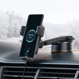Baseus Wisdom Auto Alignment držiak s bezdrôtovým nabíjaním 15W, čierna Baseus Wisdom Auto Alignment držiak s bezdrôtovým nabíjaním 15W, čierna