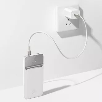 Baseus PowerBanka s bezdrôtovým nabíjaním 10000 mAh (kompatibilný s Apple iPhone 12, 13 Series), biela