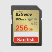SanDisk SDXC karta 256GB Extreme (190 MB/s Class 10, UHS-I U3 V30) - Rozbalené