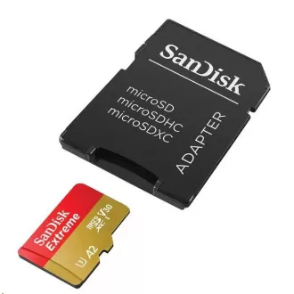 SanDisk micro SDXC karta 64GB Extreme (170 MB/s Class 10, UHS-I U3 V30) + adaptér
