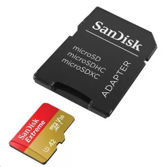 SanDisk micro SDXC karta 512GB Extreme (190 MB/s Class 10, UHS-I U3 V30) + adaptér