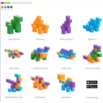 PIXIO Mini Dinos magnetická stavebnica