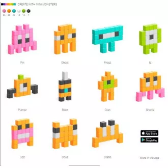 PIXIO Mini Monsters magnetická stavebnica