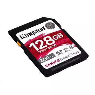 Kingston 128 GB Canvas React Plus SDXC UHS-II 300 R/260 W U3 V90 pre Full HD/4K/8K