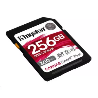 Kingston 256 GB Canvas React Plus SDXC UHS-II 300 R/260 W U3 V90 pre Full HD/4K/8K