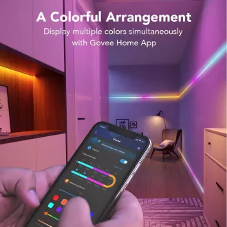 Govee WiFi RGBIC Smart PRE LED pásik 10m - extra odolný