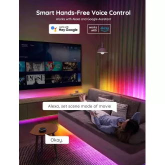 Govee WiFi RGBIC Smart PRE LED pásik 10m - extra odolný