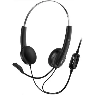 GENIUS slúchadlá HS-220U/ USB/ čierno-strieborný