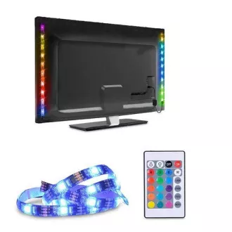 Solight LED RGB pásik pre TV, 2x 50cm, USB, vypínač, diaľkový ovládač