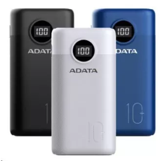 ADATA PowerBank AP10000 - externá batéria pre mobil/tablet 10000mAh, biela (37Wh) USB-C ADATA PowerBank AP10000 - externá batéria pre mobil/tablet 10000mAh, biela (37Wh) USB-C