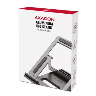 AXAGON STND-L, hliníkový stojan pre notebooky 10" - 16", 4 nastaviteľné uhly
