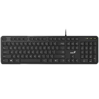 GENIUS klávesnica Slimstar M200/ Drôtová/ USB/ čierna/ CZ+SK layout