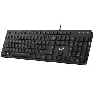GENIUS klávesnica Slimstar M200/ Drôtová/ USB/ čierna/ CZ+SK layout